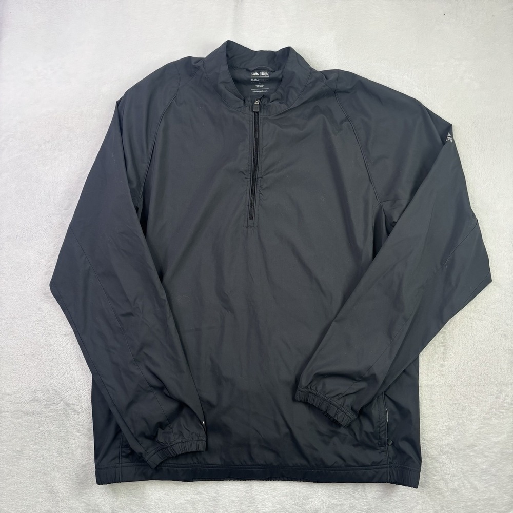 Adidas Golf ClimaProof Black Full Zip Long Sleeve Jacket Men's Large